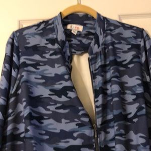 QVC denim & co bomber jacket 1X